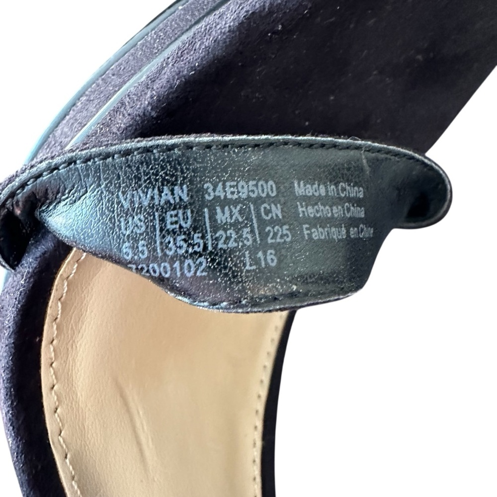 Calvin Klein Vivian Micro Suede Ankle Buckle Strappy Heels Women’s Size 5.5 - Picture 6 of 7